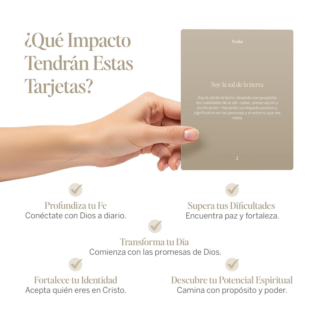 Yesha Set de Tarjetas Cristianas con Versículos y Afirmaciones para Mujeres – 52 Tarjetas Diarias para Oración, Meditación y Crecimiento Espiritual – Regalo Espiritual, Positivo y Motivador
